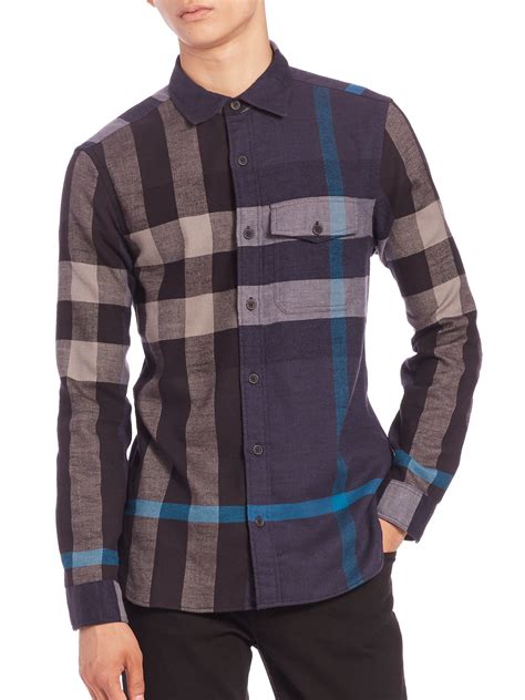 burberry mens flannel